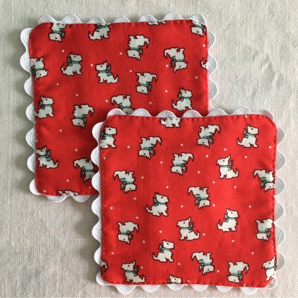 ✨Handmade Vintage-style Scottie Dog Coasters, set of 2✨ - Picture 3 of 12